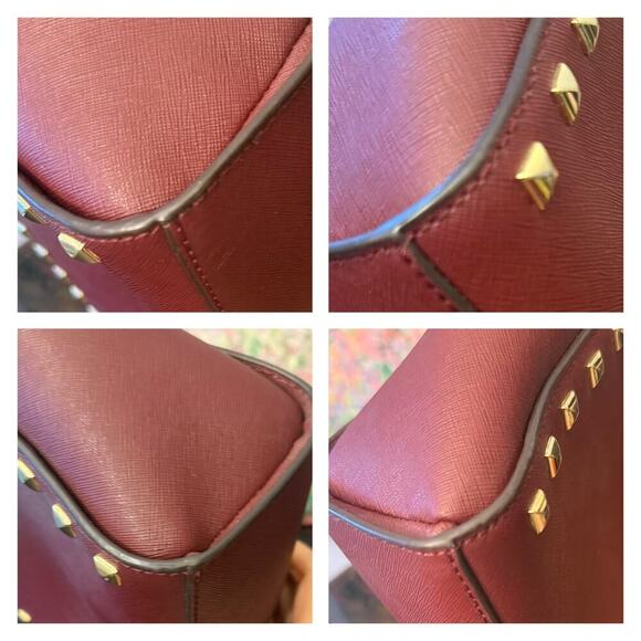 EUC Michael Kors Studded “Selma” Leather Crossbody/Clutch - Picture 5 of 8